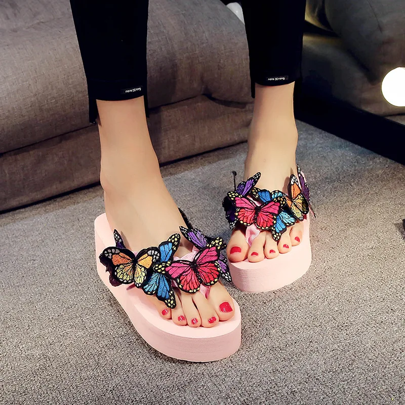 platform beach flip flops