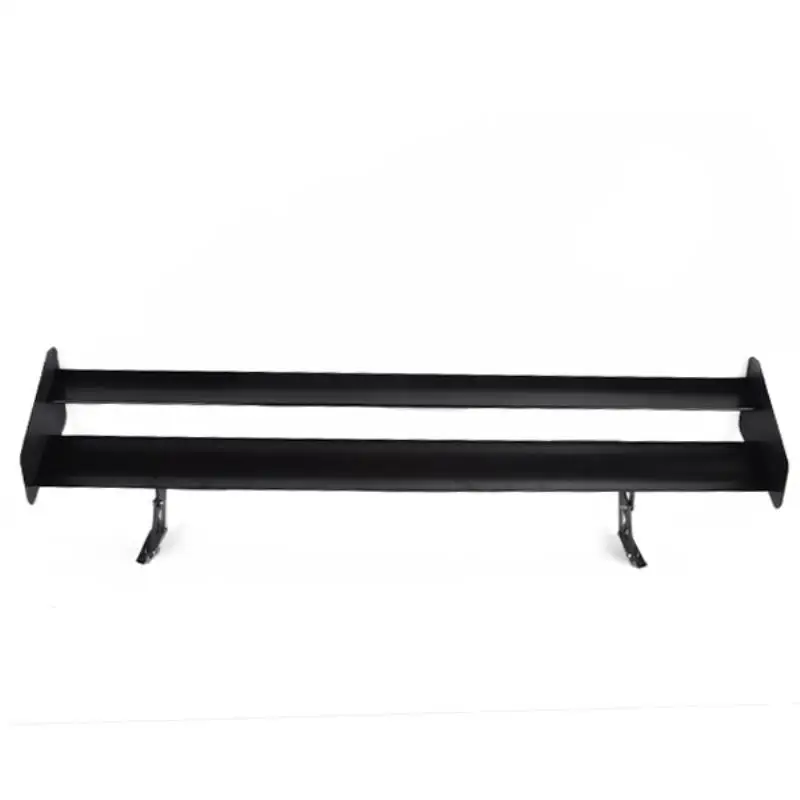 135cm 53 inch Universal Aluminum Double Deck Car Rear Trunk GT Car Spoiler Wing Black Adjustable Rear Bumper Protector Spoiler