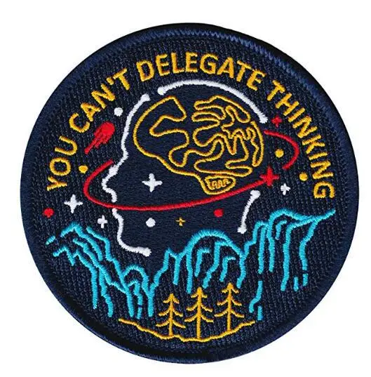 you can't delegate thinking morale patches funny air force military