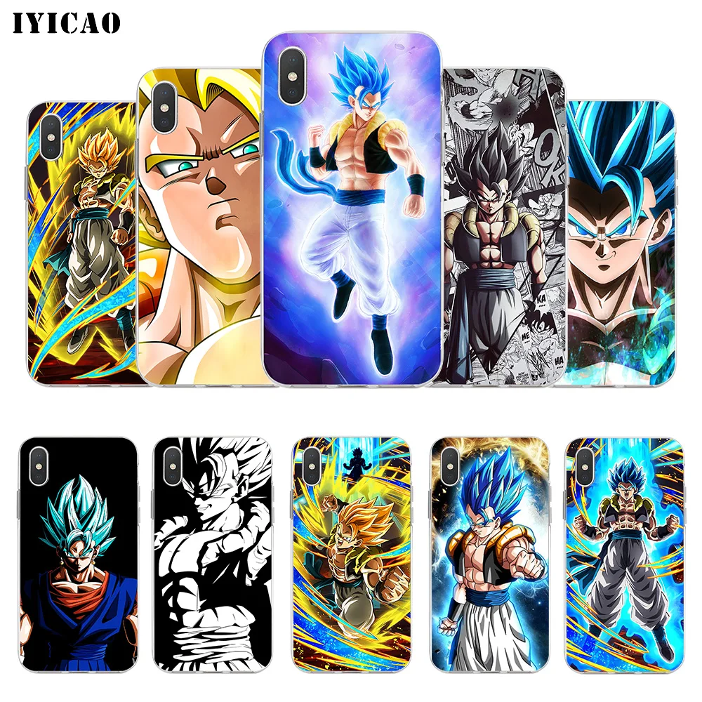 IYICAO Gogeta Dragon Ball Мягкий силиконовый чехол для телефона iPhone X XR XS MAX 6 6s 7 8 Plus 5 5S SE TPU |