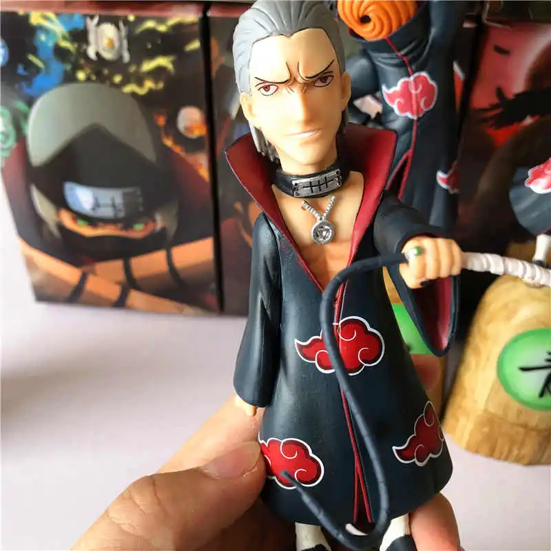 Полный набор Наруто Shippuden Kakuzu Hidan Uchiha Itachi Hoshigaki Kisame Deidara Tobi Акацуки боль фигурка коллекция модель