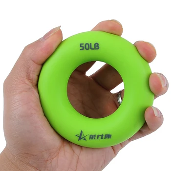 

Hand Gripper Grip Silicone Ring Resistance Strength Trainer Exerciser