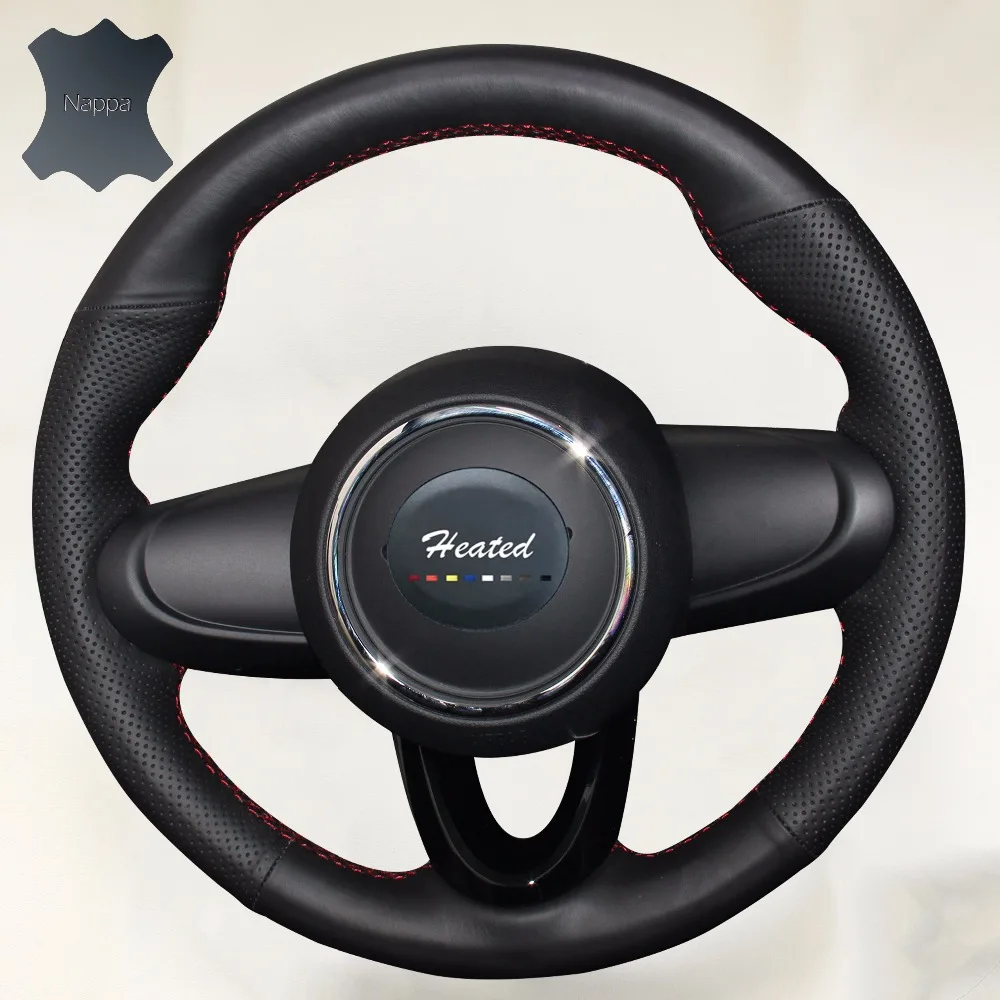 Hand Sewing Nappa Leather car steering wheel cover accessories for Mini