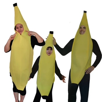 

2b Cosplay Funny Banana Fruit Anime Costume for Adult Parent and Children Family Cartoon Vestidos in Halloween Carnival Party