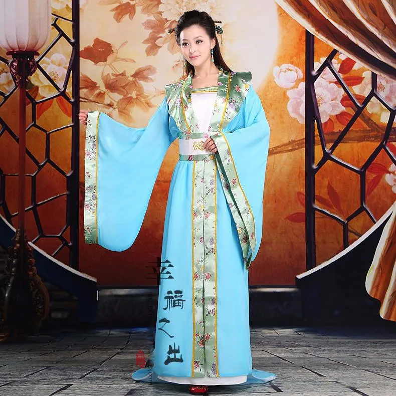 ZZB059 Vestido largo синий и белый hanfu одежда костюм для влюбленных в китайском стиле hanfu Свадебный Жених и невеста chiaki