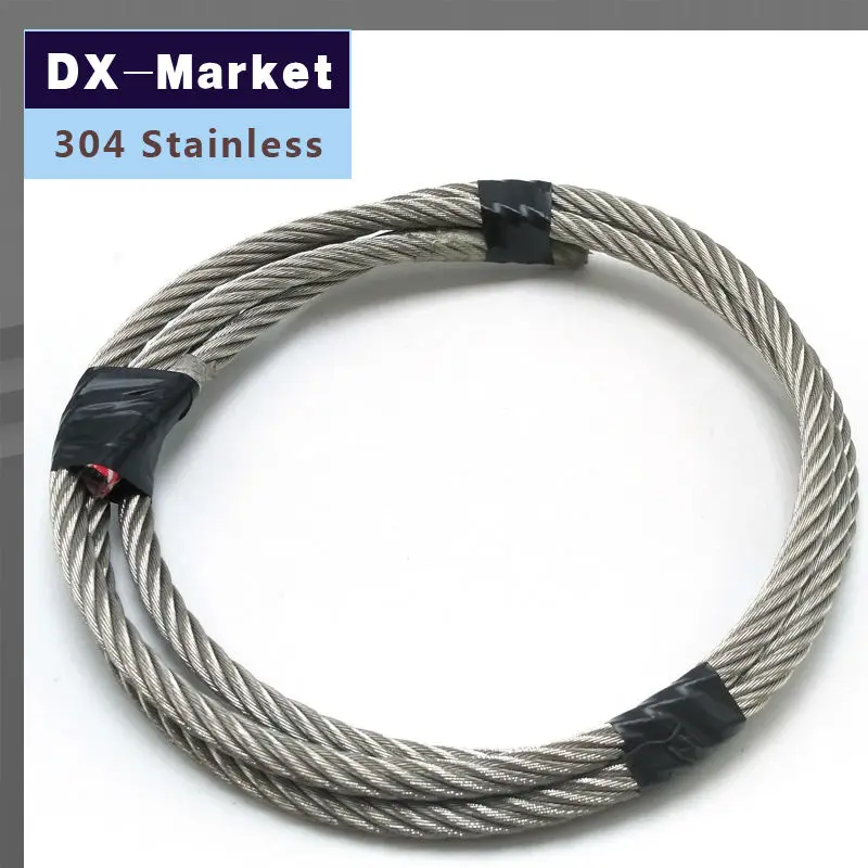 Ochoos 3mm 20meter/lot 304 Stainless Steel Wire Rope Pulling Rope Mold Fishing Rope 719 