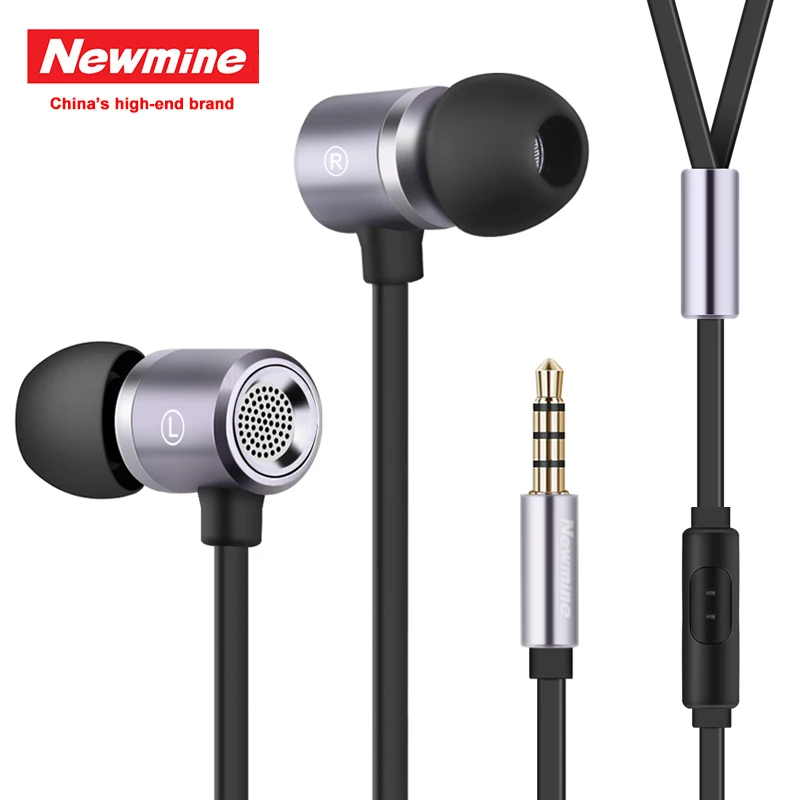 Newmine MX660 бас наушники-вкладыши спортивные наушники с микрофоном для xiaomi iPhone samsung