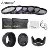 Набор фильтров для объектива Andoer 49-77 мм UV + CPL + FLD + ND(ND2 ND4 ND8) с чехлом для переноски/крышкой объектива/держателем крышки объектива/тюльпанами и резиновыми блендами ► Фото 1/6