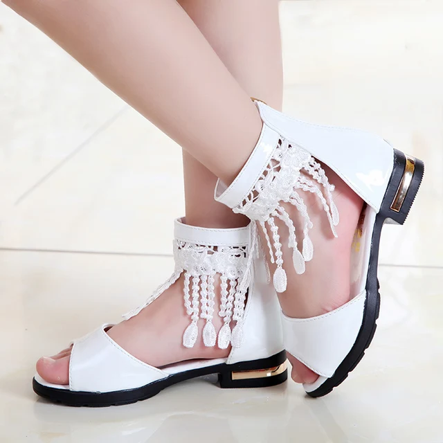 Summer style children sandals Girls princess beautiful Fringe shoes
