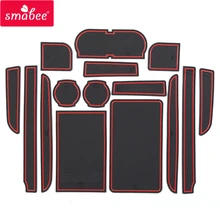 smabee Gate slot pad For TOYOTA CAMRY 2007-2013 red/blue/white 15pcs Accessories,3D Rubber Door Pad/Cup