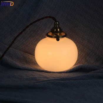 

IWHD Loft Style LED Pendant Lights Vintage Glass Copper Nordic Hanglamp Simple Modern Suspension Luminaire Retro Home Lighting