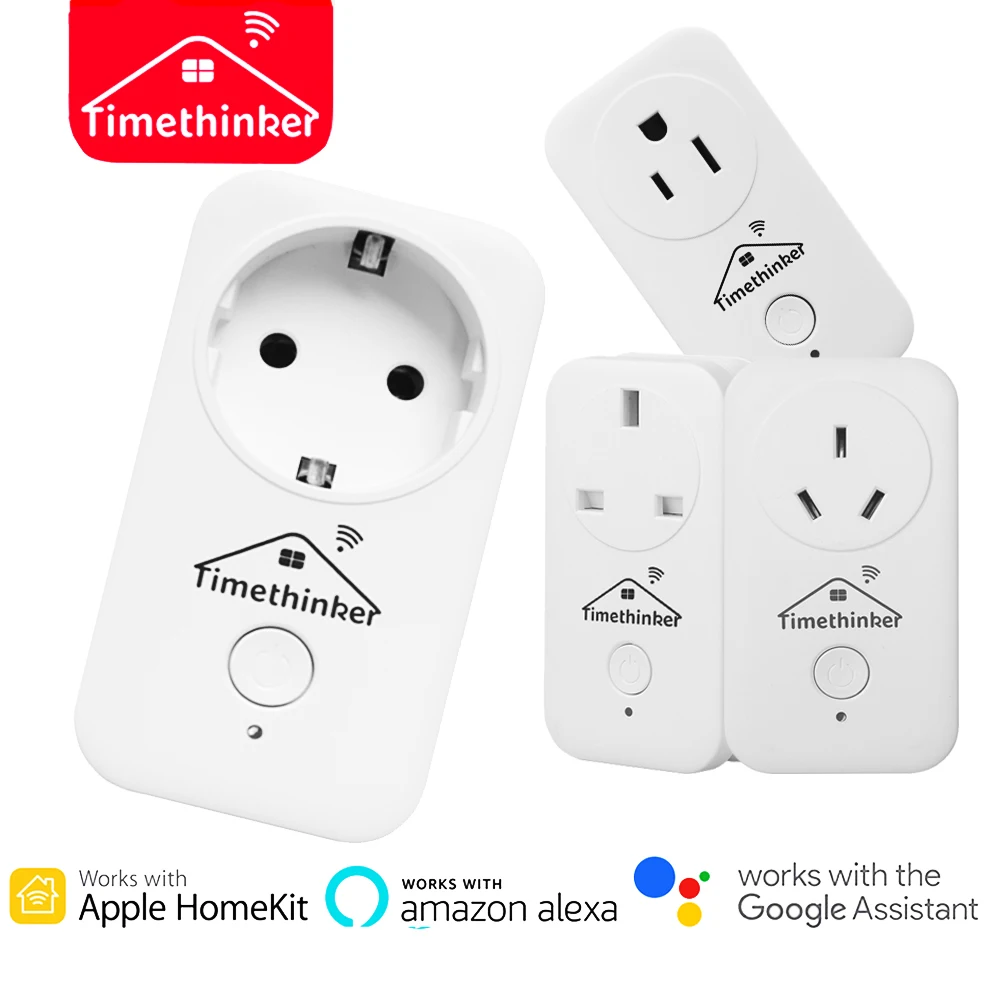 Timethinker Original Smart WiFi Socket Outlet for Apple Homekit ALexa Google Home APP Siri Voice Remote Control Timer Outlet