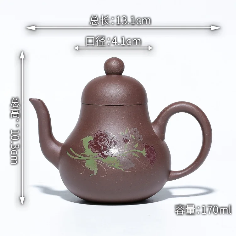 Сто верят темно-красный эмалированный керамический чайник производство подарок точка Choi Ting павильон сырой руды