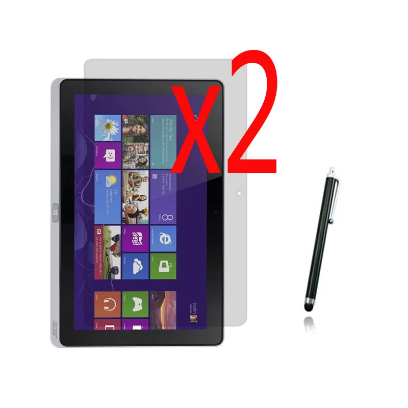 

3in1 2x LCD Clear Screen Protector Films Protective Film Guards +1x Stylus For Acer Aspire W700 P3-171 P3-131 KT-1252 11.6"