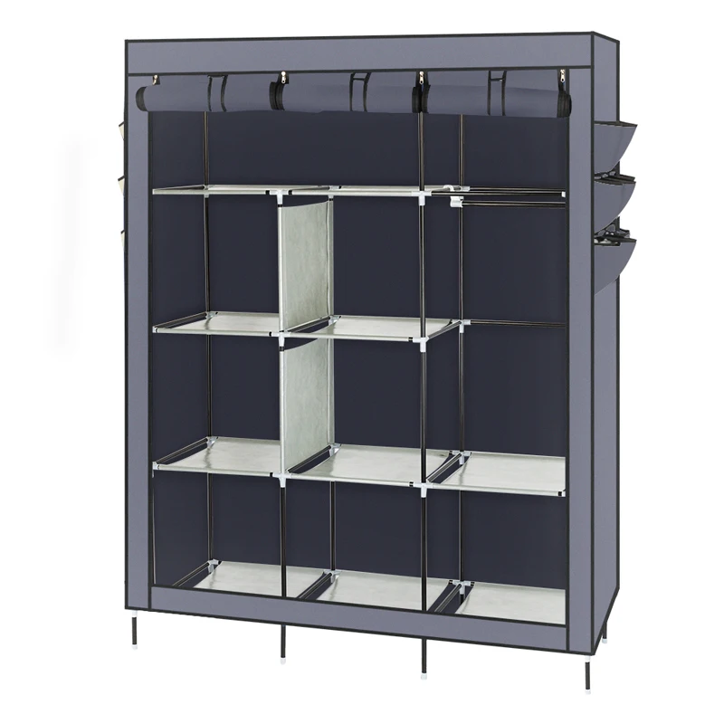 

Multi-function Wardrobe Non-woven Fabric Storage Cabinet DIY Assembly Easy Install Reinforcement Wardrobe Closet