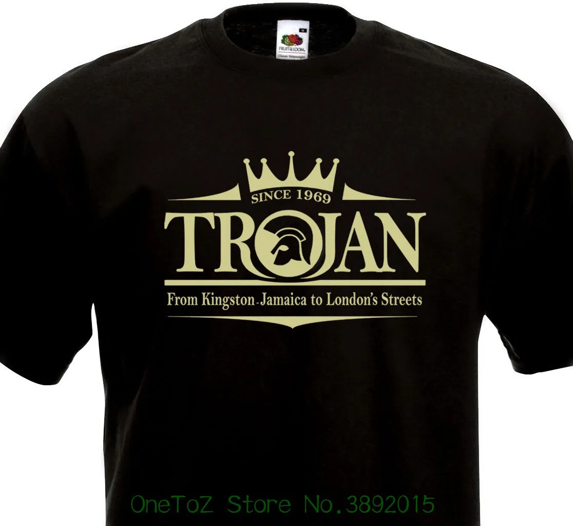 

Men Summer Short Sleeves T Shirt T-shirt Trojan - Rocksteady Ska Reggae Jamaica Studio One Rude Boy Skin 60' S Tee