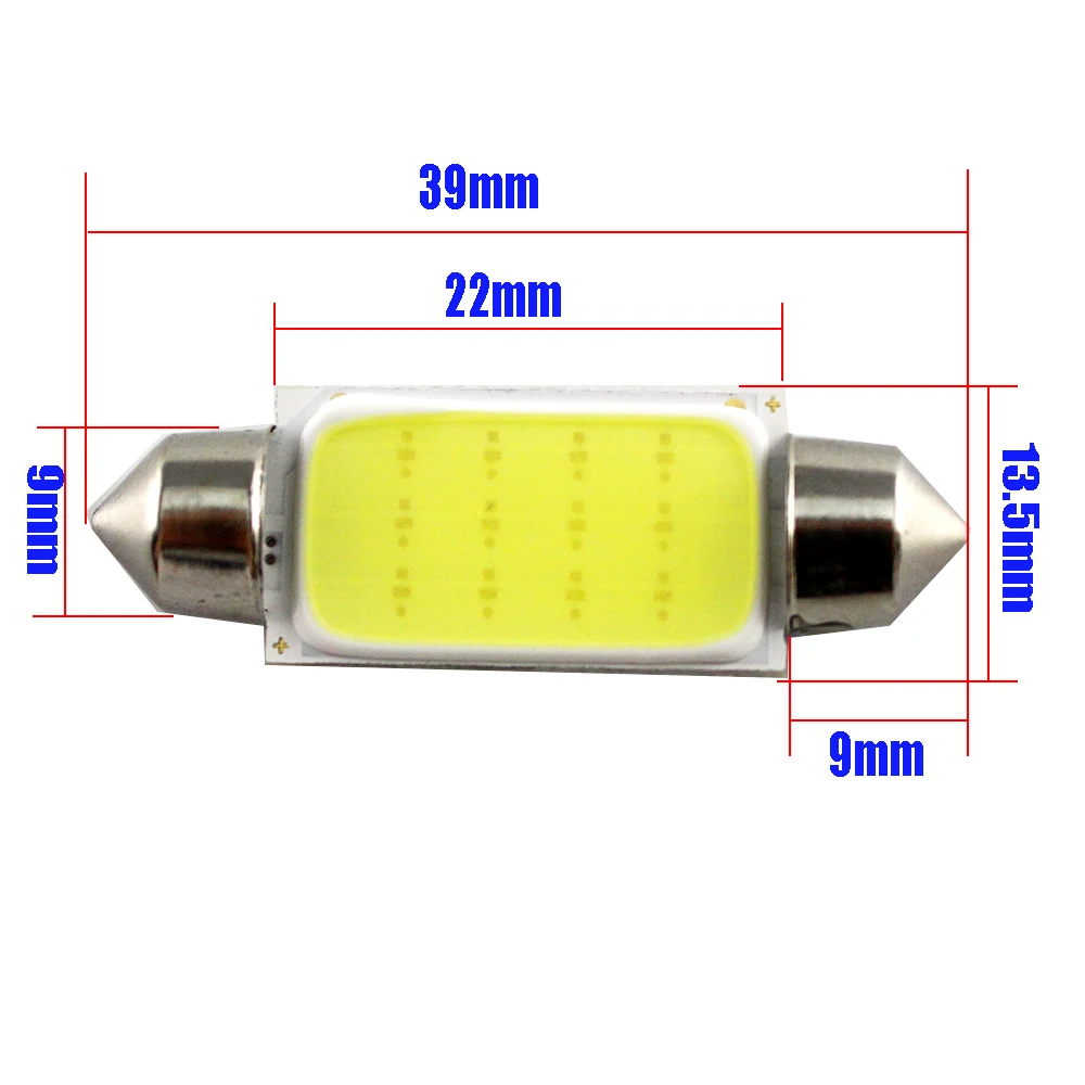 YM E-Bright 500 шт./лот C5W гирлянда COB 31 мм/36 мм/39 мм/41 мм 1,5 Вт 12 В купольные лампы Индикатор автомобильный светильник белый авто лампы