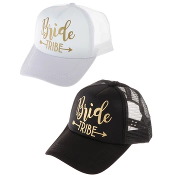 

Bride Groom Unisex Mesh Hat Baseball Caps Style Grid Hat Adjustable Trucker Cap for Party Wedding Travel