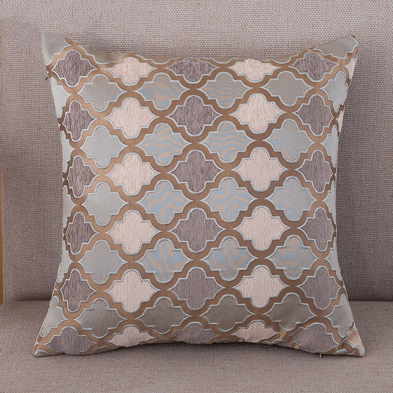 

TUEDIO Polyester Jacquard Cushion Cover Pillow Sofa Office Back Braided Cushion Case Coussin Cojines Decorative 45x45cm Square