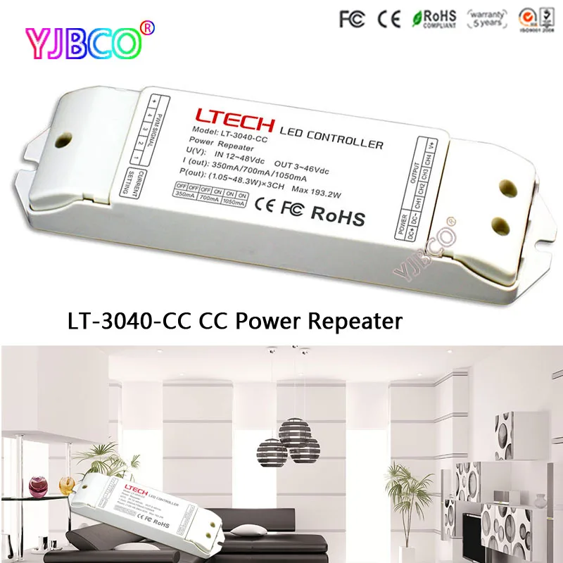 

led amplifier LT-3040-CC Constant Current Led Power Repeater;DC12V-48V input;CC 350/700/1050mA 4CH output for led lamps lights