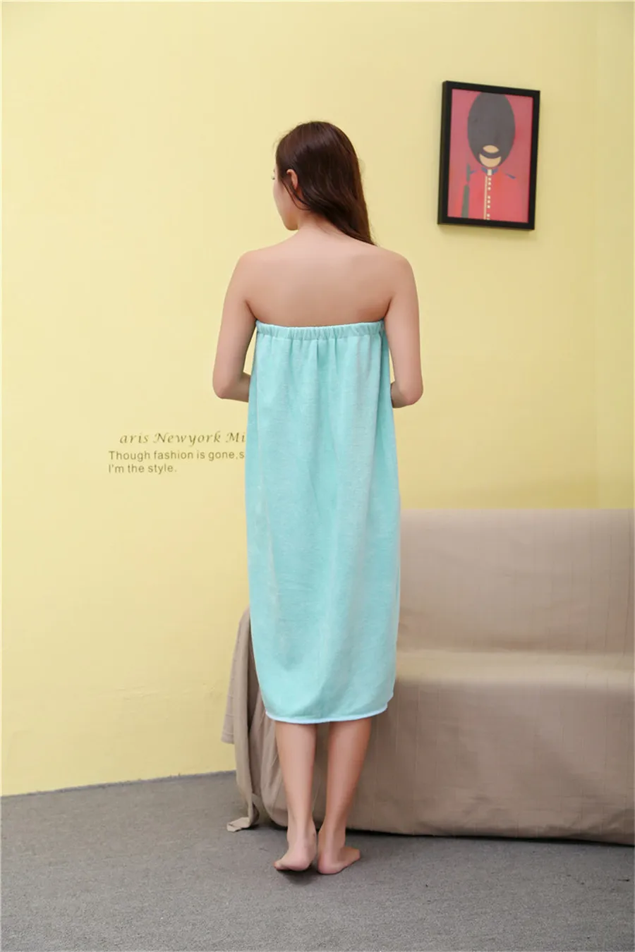 Cotton Absorbent Lady Wearable Wrap Chest Bath Beauty Salon Bath Skirt Sauna Clothes Beach Spa Bathrobes Skirt