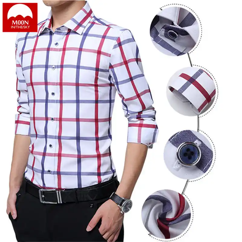 camisa roja y blanca hombre