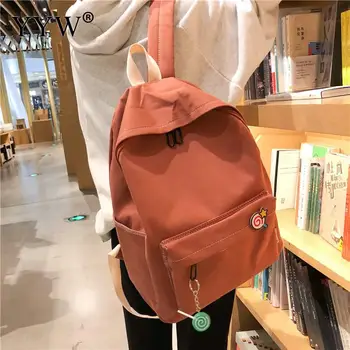 

Casual Bookbag Teenage Girl School Bag Large Capacity Women'S Backpack With Tarvel Bagpack Softbag 2019 Simple Shoulder Bags