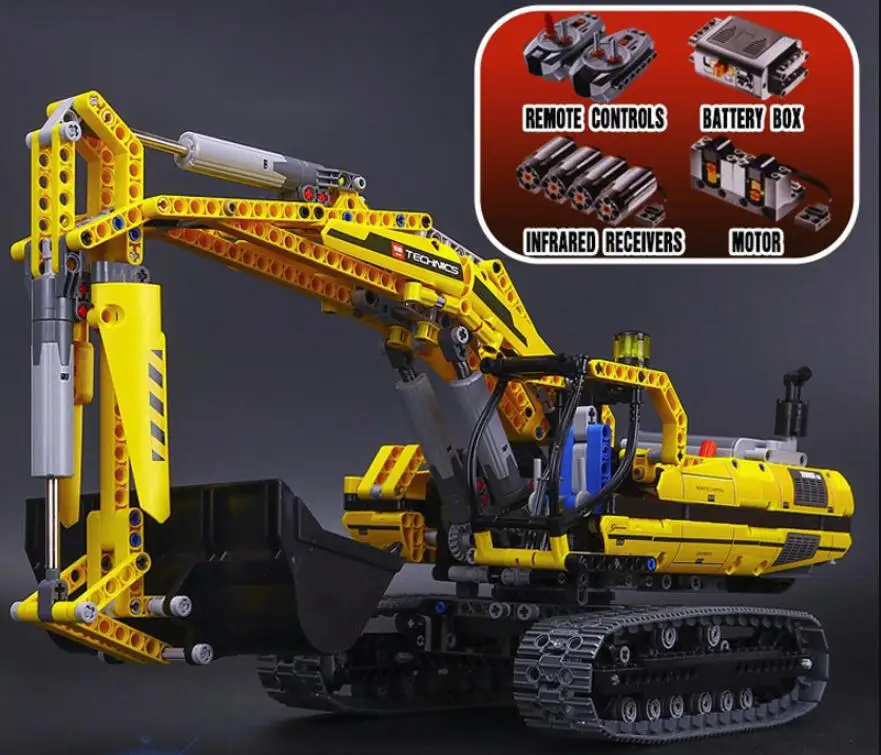 DHL 20007 technic series 1123 шт. модель экскаватора строительные блоки кирпичи совместимая