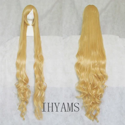 IHYAMS 150cm Golden Long Curly Victorique De Blois Synthetic Hair