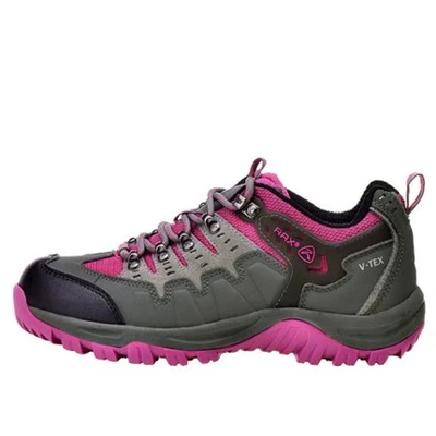 Мужская водонепроницаемая походная обувь; женская дышащая обувь из натуральной кожи для горного туризма; износостойкие Нескользящие кроссовки для альпинизма; AA52301 - Цвет: Rose