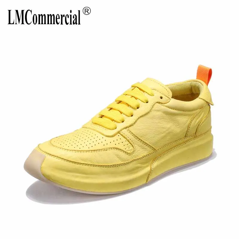 

Korean casual shoes men 2018 new breathable sneaker real leather fashion spring autumn all-match cowhide men's Leisure shoes