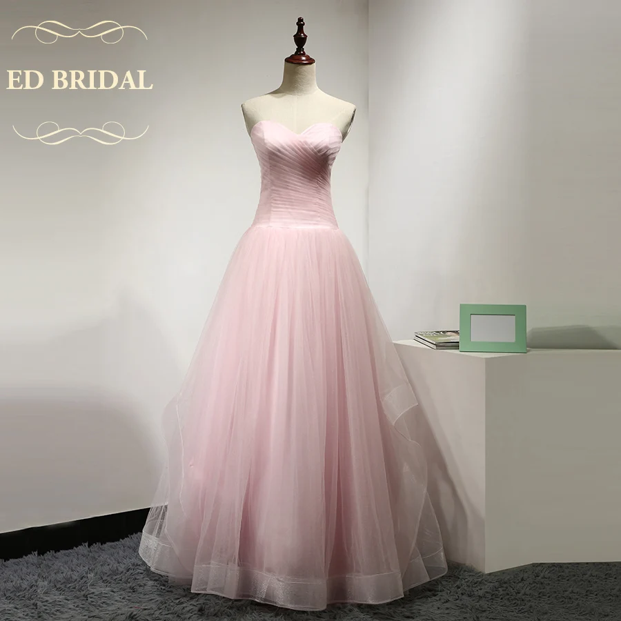 Pink Princess font b Wedding b font Dress A Line Sweetheart Floor Length Tulle font b