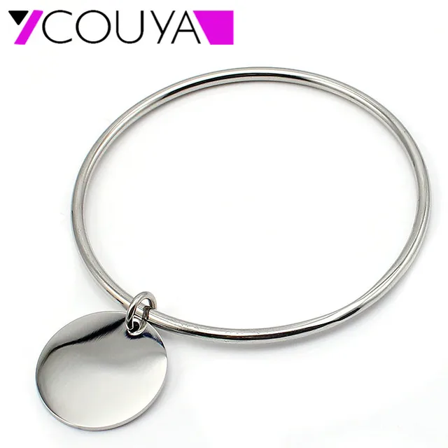 New Bangles Design Stainless Steel Silver Bangle Bracelets Round New Bangles Design Stainless Steel Silver Bangle Bracelets Round Charm Women Costume Jewellery High