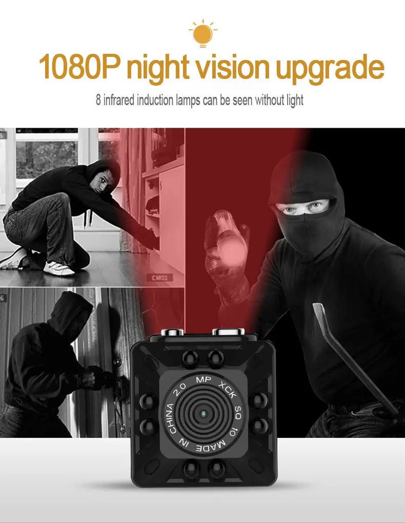 SQ10 мини камера HD 1080P Инфракрасный датчик движения ночного видения Спортивная экшн видеокамера DV DVR маленькая видеокамера