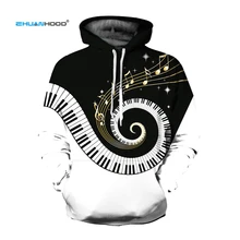Ehuanhood новейшие музыкальные ноты 3D Принт толстовки для мужчин и женщин Polluver толстовка с капюшоном повседневные спортивные костюмы модный бренд толстовка пальто