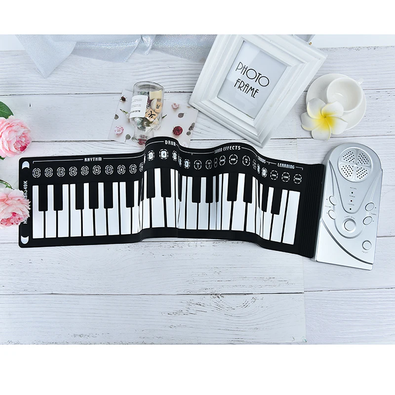 49 клавиш/61 клавиша гибкий портативный рулон пианино MIDI электронная клавиатура ручной рулон пианино