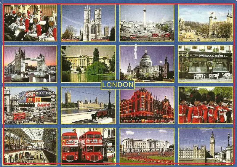 Locations-London 50 Postcard Magnetic Wales SPAIN-Fridge Magnet 