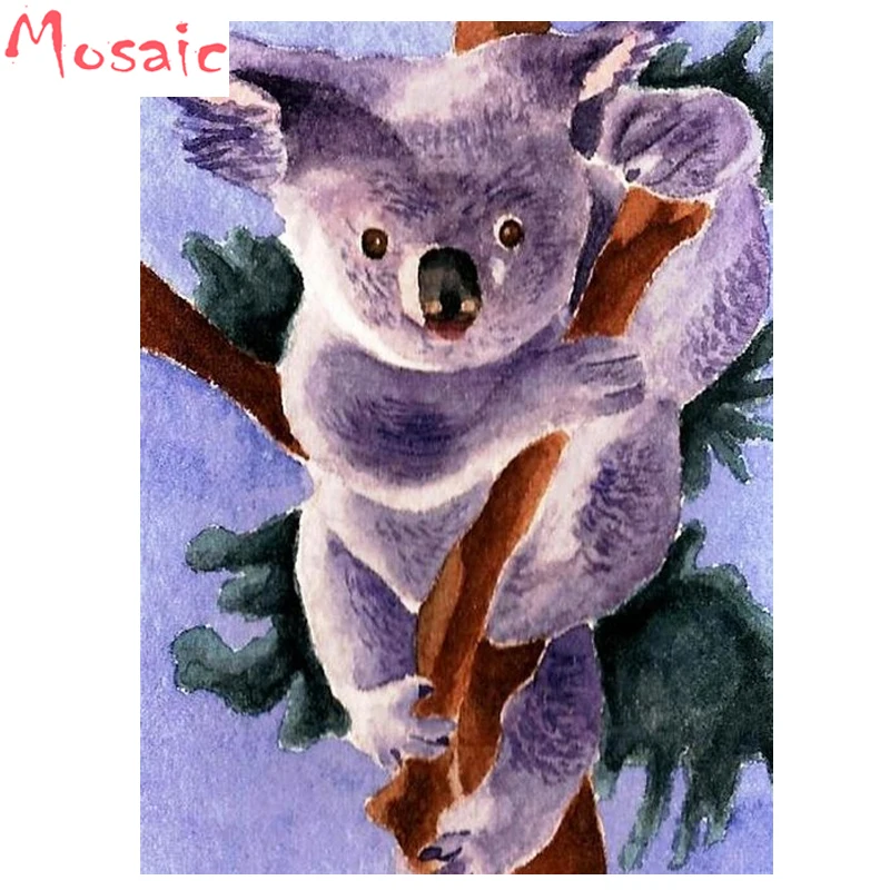5D DIY Full Square drill Diamond painting Cross Stitch Koala Bear