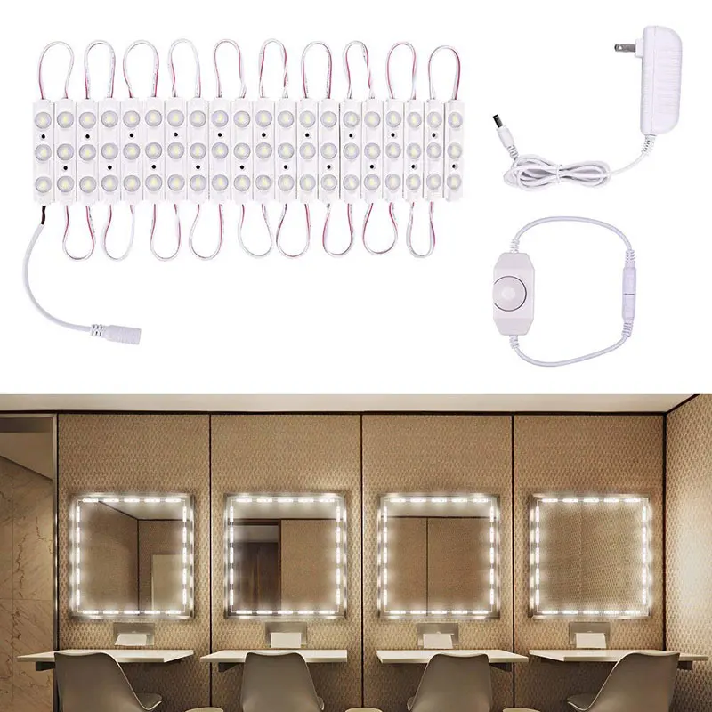 

30led Mirror Light Bulb LED Makeup Mirror Dimmable Bulb Dressing Decoration Make Up Mirrors Powered Cosmetic Light Module Kit