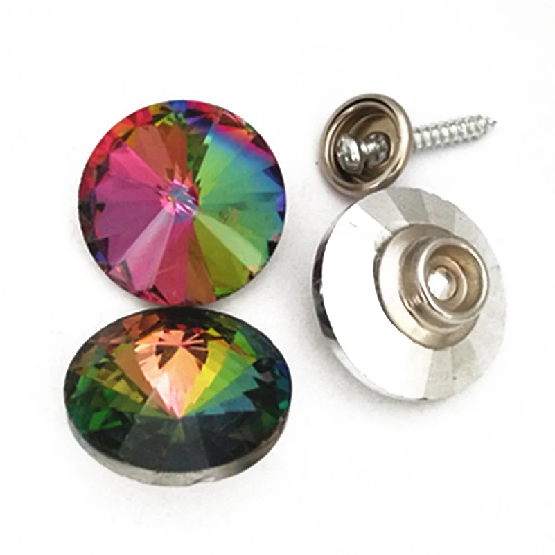 crystal buttons with screw 