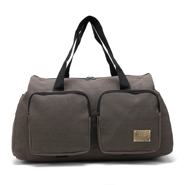 Brown Custom Durable Canvas Travel Luggage Bag Duffle Brown Custom Durable Canvas Travel Luggage Bag Duffle Promotional Gift