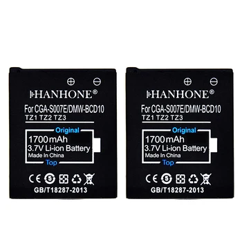

2PCS 1700mAh DMW-BCD10 3.7v CGA-S007 CGA CGR S007E S007A BCD10 Battery For Panasonic DMC TZ15 TZ1 TZ5 TZ2 TZ50 TZ3 TZ4 Batteries