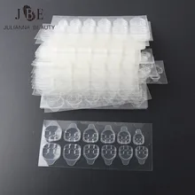 100 лист/Лот Воздухопроницаемый стикер клей для ногтей двухсторонний клей липкая прозрачная лента наклейка для накладных ногтей