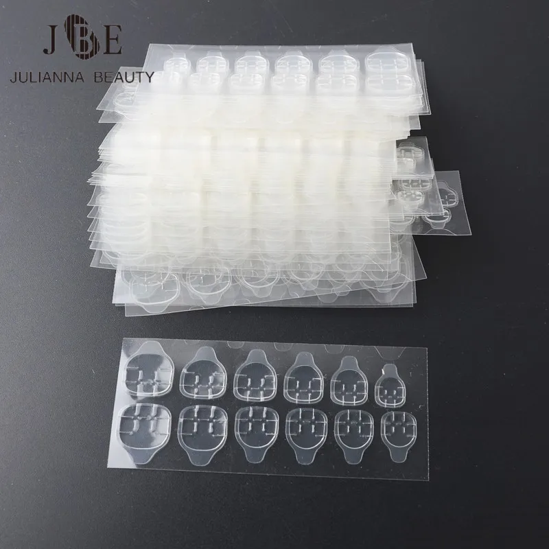 

100 Sheet/Lot New Breathable Sticker Nail Glue Double Side Adhesive Glue Sticky Transparent Tape Sticker For False Nail Tips