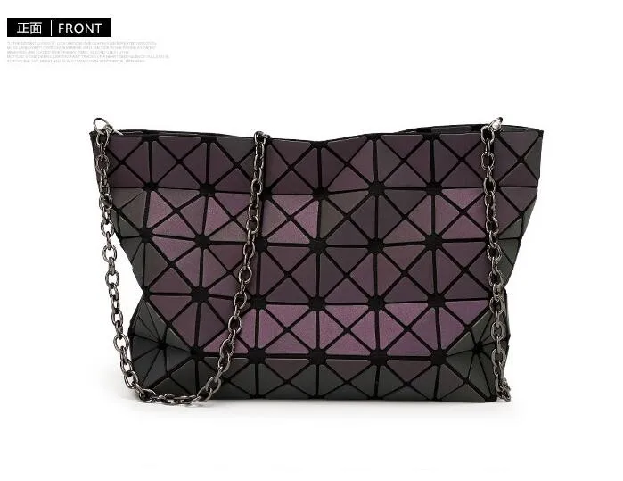 Maelove стиль Женская сумка Геометрическая Повседневная сумка-мешок, сумка через плечо голограмма светящаяся сумка с логотипом Внутри Лазерная серебряная