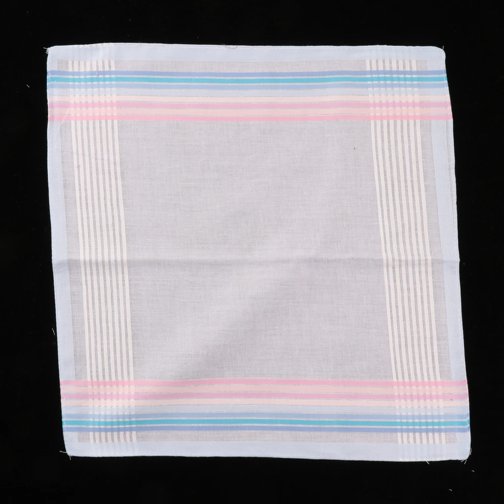 12 шт. винтажный влагоотводящий Hankie 100% Хлопок Карманный квадратный Hanky маленький