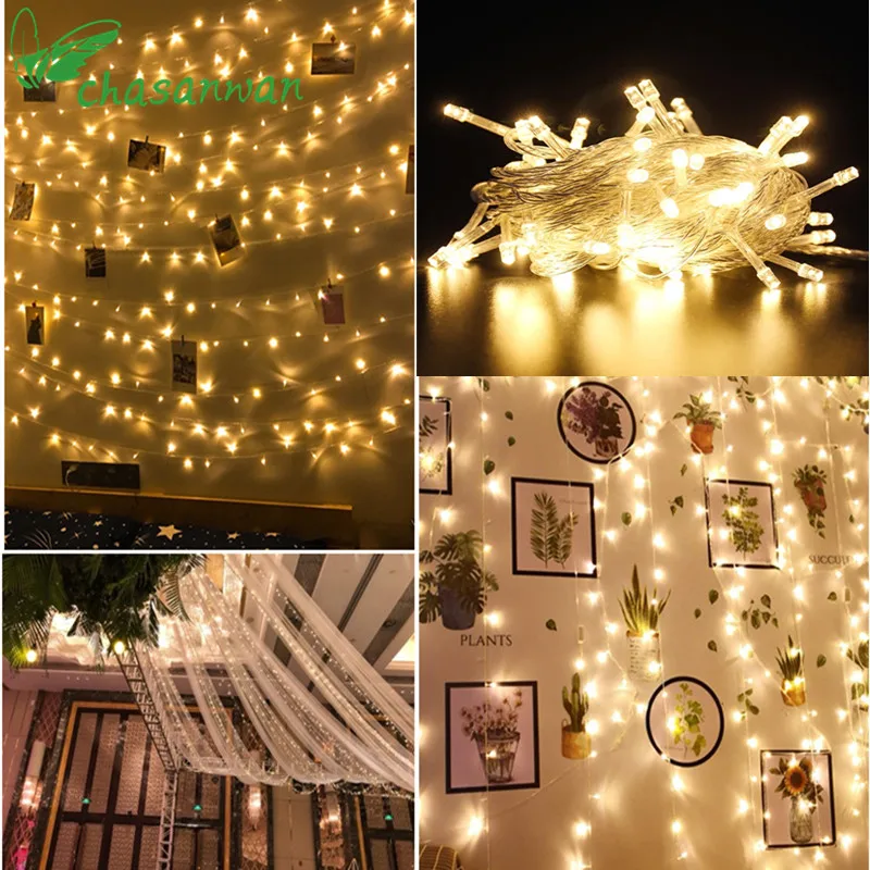 

Eu Plug/us Plug 10M 100Light Waterproof Light String Christmas Decorations for Home Christmas Tree Decorations Navidad 2018 Gift
