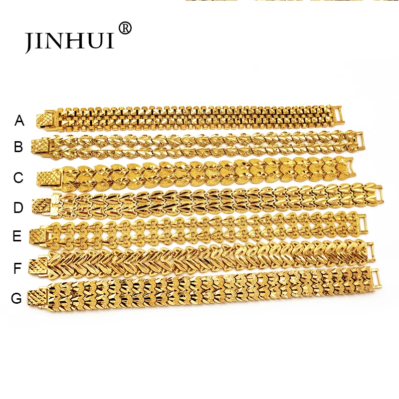 Jin Hui Модный Африканский Эфиопский золотой цвет мужской браслет женские вечерние Orna Мужские t роскошные подарки для друзей браслет в дубайском стиле ювелирные изделия