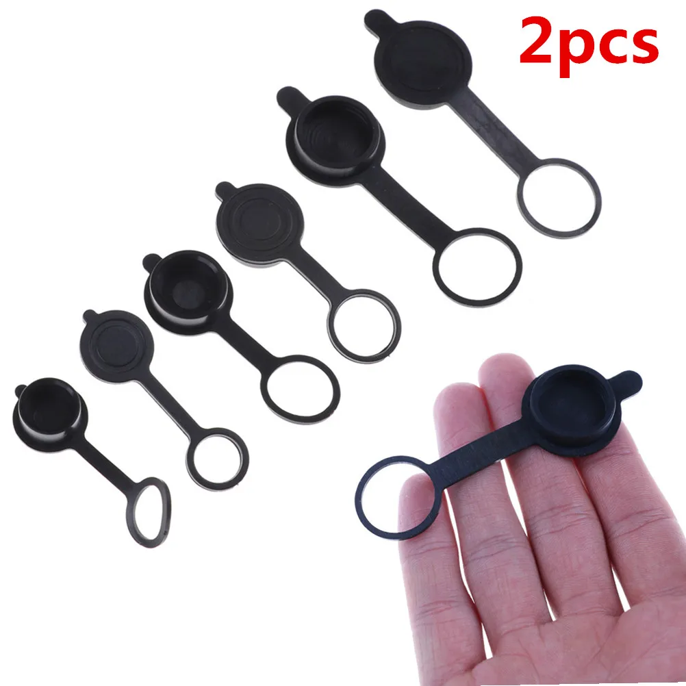 2pcs Black Gx16 Gx20 Gx20f Aviation Connector Plug Cover Waterproof