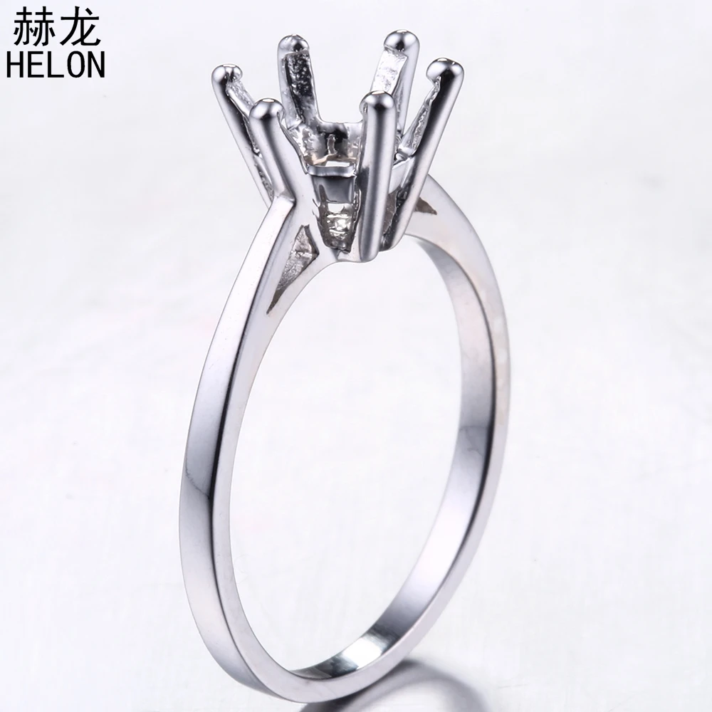 Fine Jewelry 925 пробы серебро круглая огранка 7,5 мм полу крепление польский подарок на свадьбу, помолвку кольцо